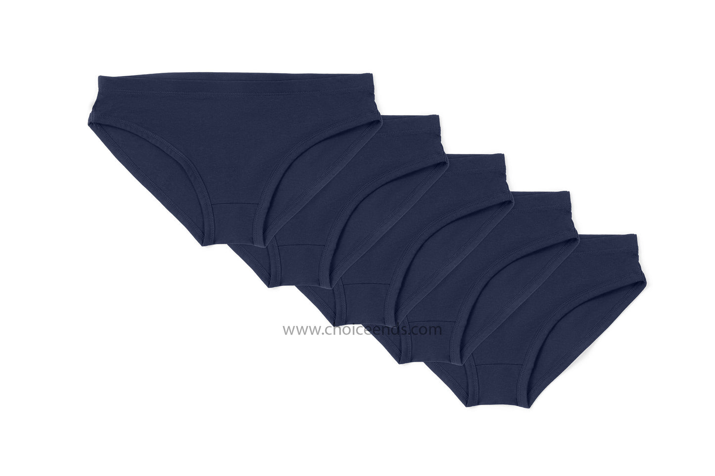 Women Briefs in UnderWears - 100% Cotton Knit Fabric - Set of 5